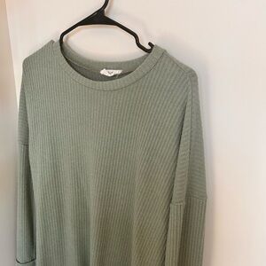 Carly Jean Los Angeles Sage Green Crew Neck Sweater